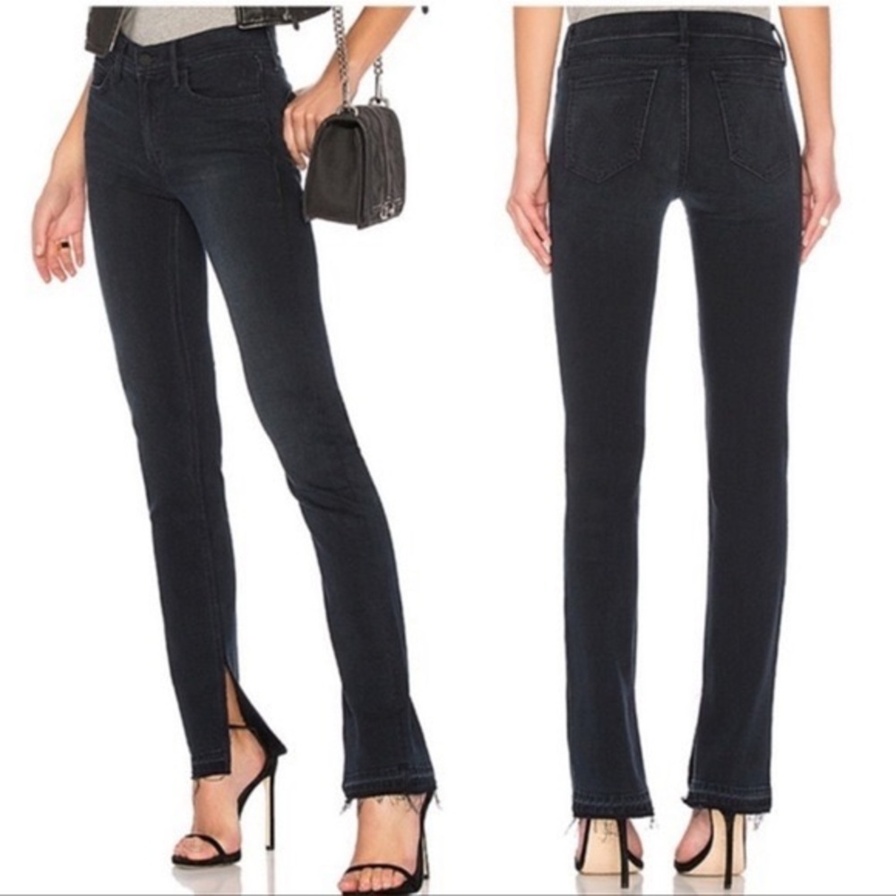 NWOT MOTHER The Rascal Slit Undone Hem in Storm Clouds